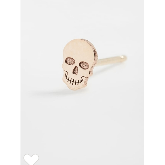 Zoe Chicco 14k gold skull stud earring - Picture 1 of 1